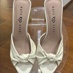 Katy Perry Collections Women's Cream Heeled Sandals